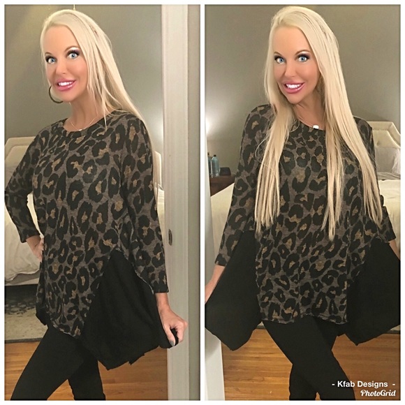 πLAST 1! Contrast Panel Animal Print Tunic! - Picture 5 of 8